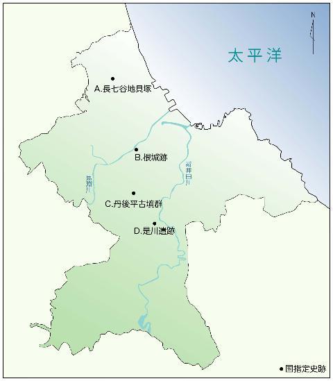 八戸市内の史跡地図